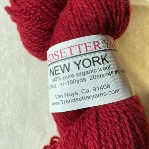100% Wool Yarn, by Trendsetter New York. Organic